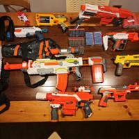 Lotto di Nerf elettrici e meccanici