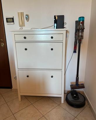 Scarpiera Ikea Hemnes 89x30x127 cm bianca