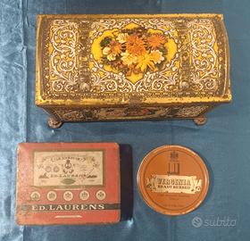 Lotto scatole vintage latta Dunhill Ed Laurens 