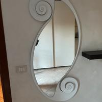 Specchio arti e mestieri Circe bianco