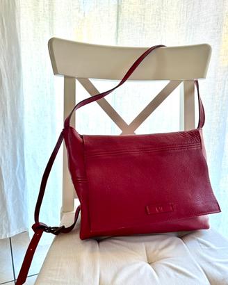 Borsa di pelle rossa Double Trouble
