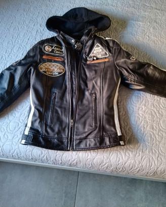 giubbino  in pelle  moto donna