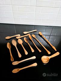 Cucchiaino cucchiaini legno di ulivo fatti a mano
