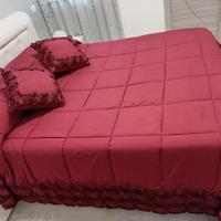 Trapunta Matrimoniale IRGE Rose Jacquard con balze