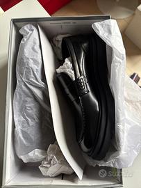 Mocassino in pelle nero lucido 42 Made in Italy uo