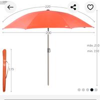 ombrellone portatile con custodia