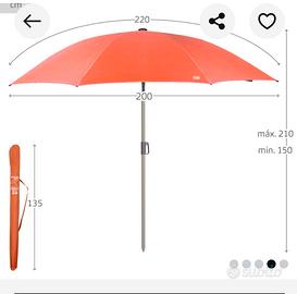 ombrellone portatile con custodia