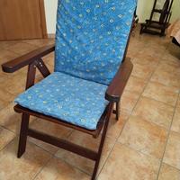 4 poltroncine in pino reclinabile