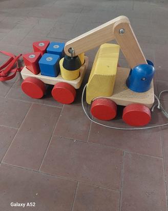 Camion a traino,in legno