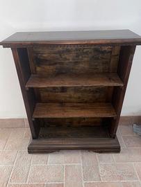 Libreria, console con piana in marmo e divano
