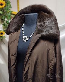 Cappottino donna trapuntato pelliccia ecologica