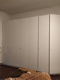 armadio satinato bianco