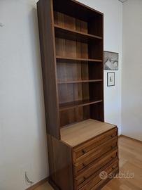 Cassettiera e libreria in legno