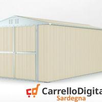 Box garage auto in Acciaio 327x611cm 19mq avorio