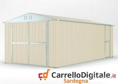 Box garage auto in Acciaio 327x611cm 19mq avorio