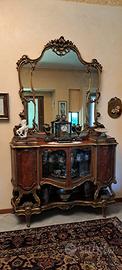 Credenza Buffet Stile Barocco con specchiera