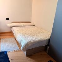 Letto 1 piazza e mezza + materasso e spazio sotto