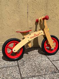 Bici legno senza pedali