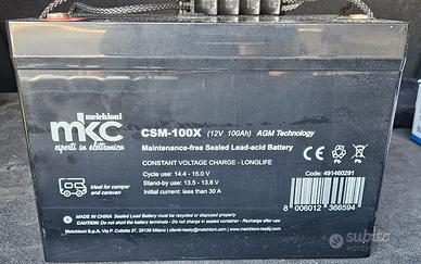 Batteria AGM Melchioni MKC 12 V 100 Ah per camper 