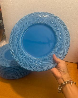Piatti Este Ceramiche Collezione Vimini Blu