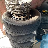 gomme invernali più cerchioni in acciaio più copri