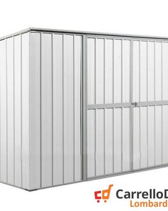Casetta giardino in Acciaio 345x186cm 6mq bianco