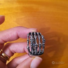 anello teschio  uomo acciaio  chirurgico 