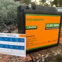 Batteria al litio 12 V 30 Ah ECO-WORTHY LifePo4
