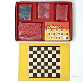 Tombola e dama. Due giochi da tavolo in un set