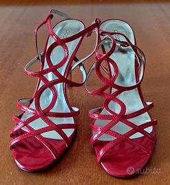 Sandali rossi n.38 con tacco