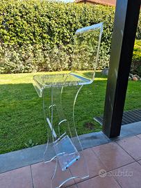 Sgabelli in plexiglas trasparenti e fatti a mano 