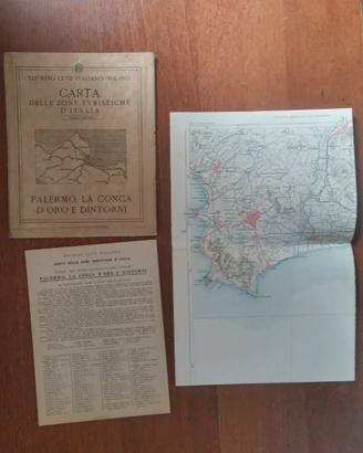 mappa palermo conca oro dintorni touring club '20