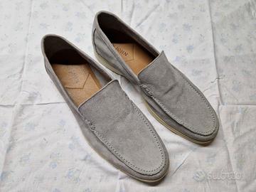 Mocassino Dan John, scarpe in pelle scamosciata