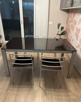 Tavolo 160cm allungabile + 4 sedie