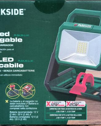 Nuovo!Lampada faro LED batteria Parkside GARANZIA