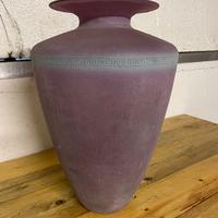 Vaso di vetro sabbiato stile etrusco