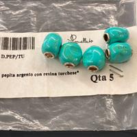 Dodo pomellato pepita turchese azzurra argento