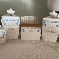 Set barattoli da cucina vintage in ceramica