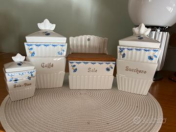 Set barattoli da cucina vintage in ceramica
