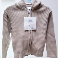 Maglia cotone con cappuccio, nuova 12 mesi