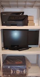 2 monitor più stampante 