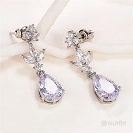 Orecchino pendente da sposa elegante