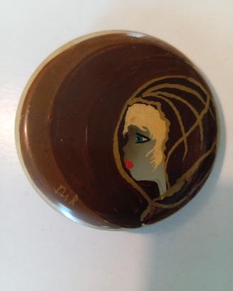 Spilla Vintage Art Nouveau Profilo Femminile