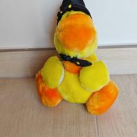 Papero peluche giallo con capello papillon pasqua