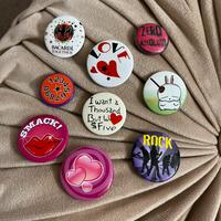 Lotto 9 spille vintage pop colorate