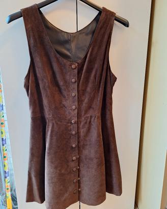 scamiciato e gilè donna in pelle vintage