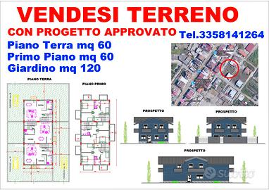 Terreno Mq 570 o 3 Rustici Mq 120 coperti e 120