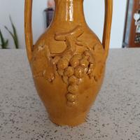 anfora vintage in terracotta smaltata anni 70