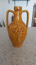 anfora vintage in terracotta smaltata anni 70