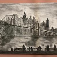 Quadro New York a carboncino